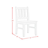 Travis Youth 5PC Dining Set with Table and 4 Chairs in White - Tampa Furniture Outlet