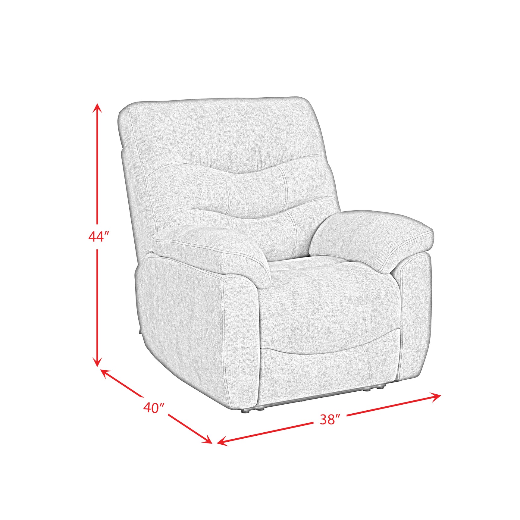 Trifecta P3 Recliner W/Heat Massage, zero gravity, memory foam in Sefi Puppy - Tampa Furniture Outlet