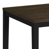 Tulane 5pc Counter Table & 4 Counter Chairs with Beige Fabric in Oak & Black - Tampa Furniture Outlet