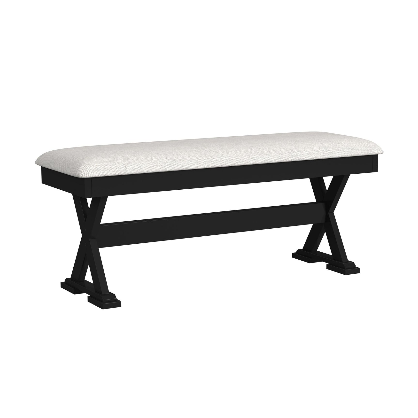 Tulane 6PC Dining Set with Table, 4 Chairs, and Bench in Oak and Black - Tampa Furniture Outlet