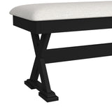 Tulane 6PC Dining Set with Table, 4 Chairs, and Bench in Oak and Black - Tampa Furniture Outlet