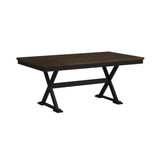 Tulane 6PC Dining Set with Table, 4 Chairs, and Bench in Oak and Black