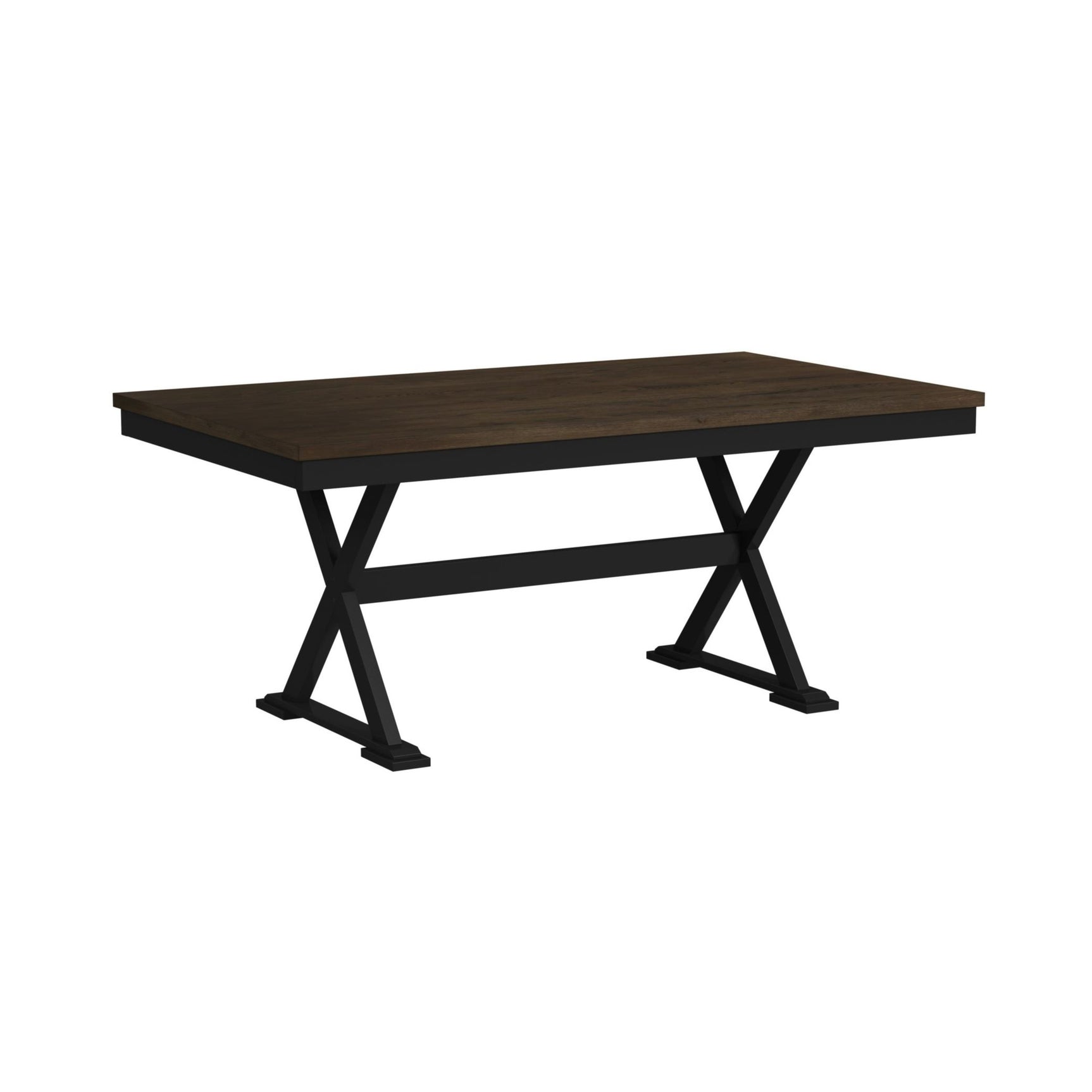 Tulane 6PC Dining Set with Table, 4 Chairs, and Bench in Oak and Black
