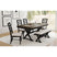 Tulane 6PC Dining Set with Table, 4 Chairs, and Bench in Oak and Black – SKU D-14460-8-6DS | Elements