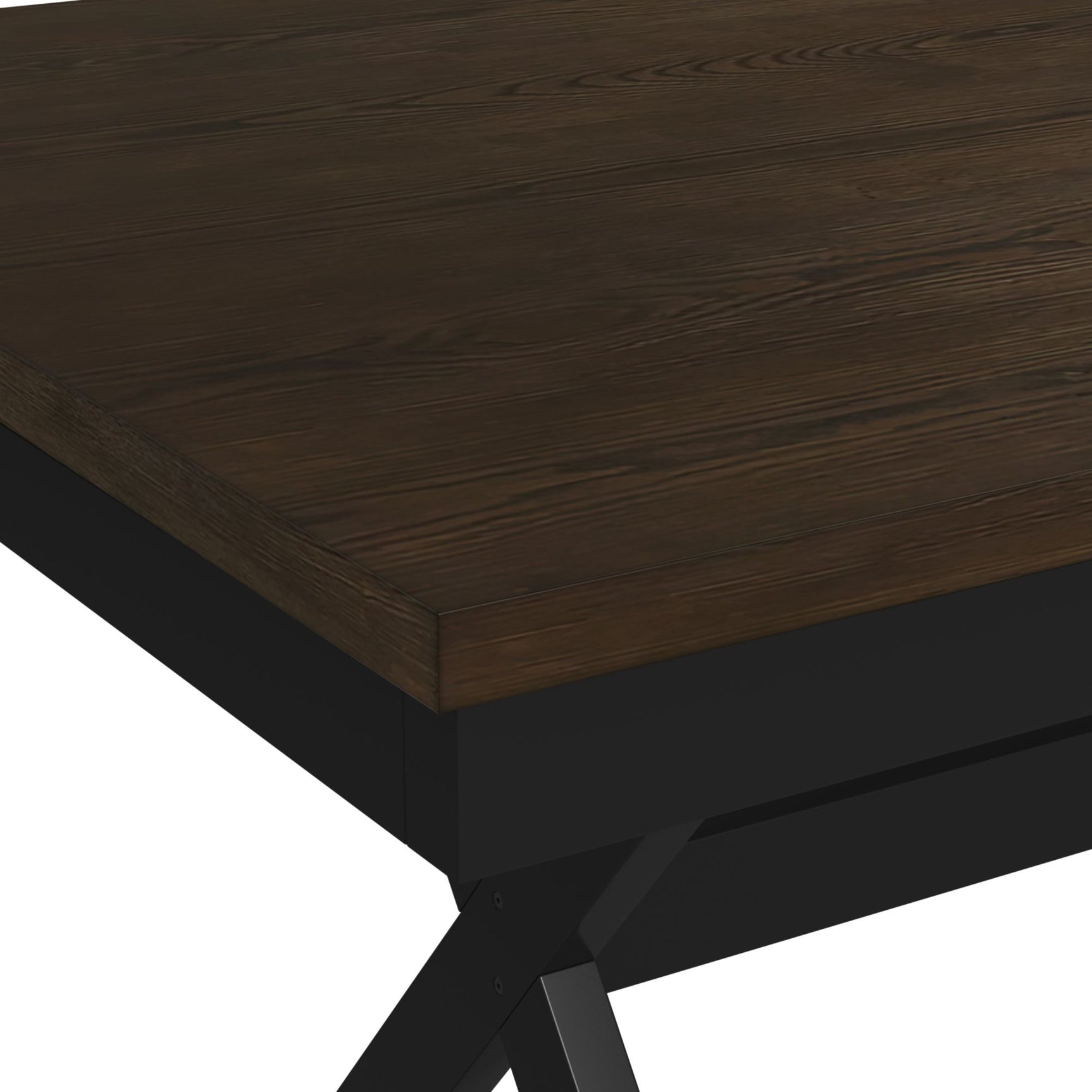 Tulane 6PC Dining Set with Table, 4 Chairs, and Bench in Oak and Black
