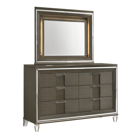 Twenty Nine 6-Drawer Dresser w/ Mood Lighting Mirror - Tampa Furniture Outlet