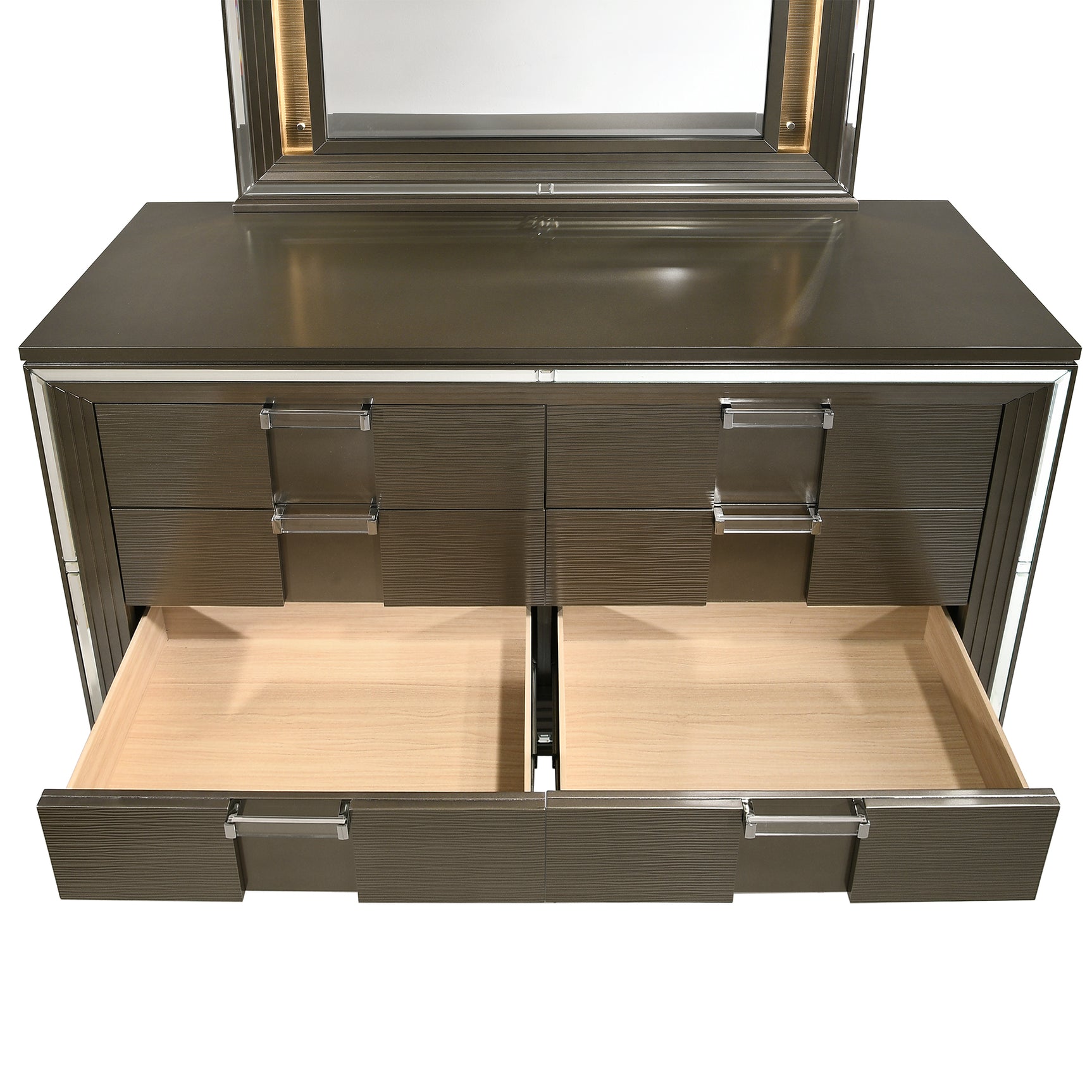 Twenty Nine 6-Drawer Dresser w/ Mood Lighting Mirror - Tampa Furniture Outlet