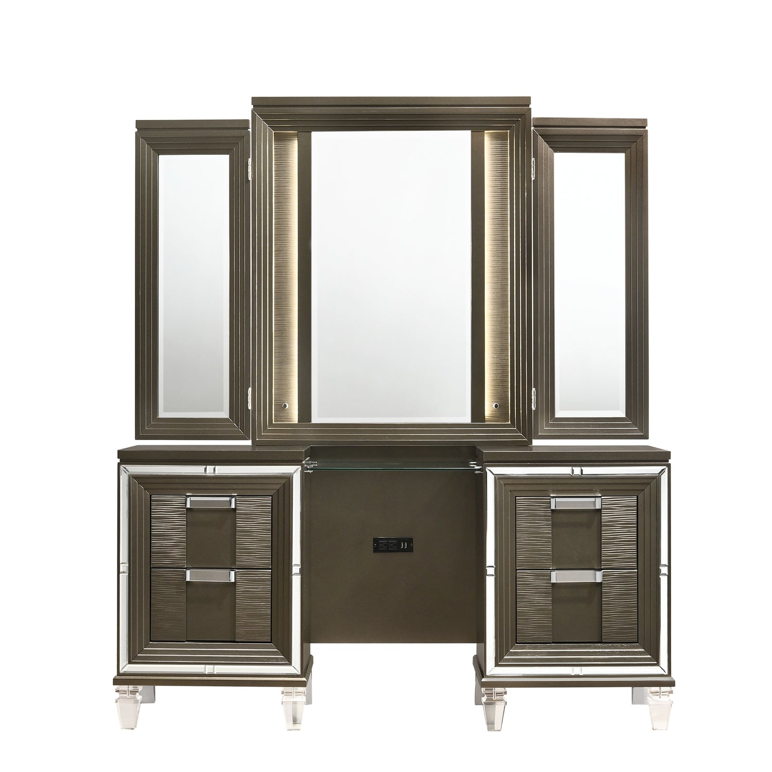 Twenty Nine Dressing Set w/LED & USB Plug - Tampa Furniture Outlet