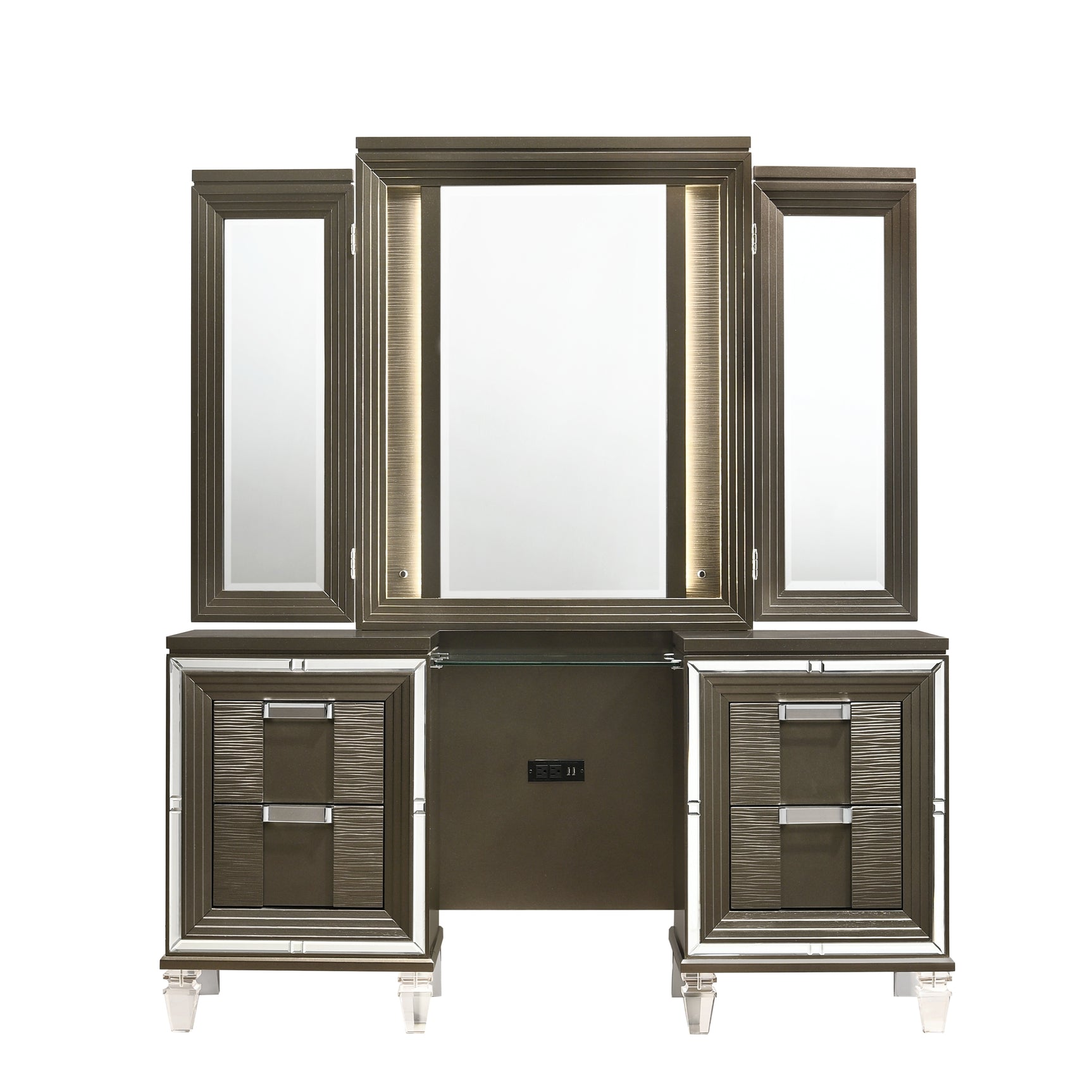 Twenty Nine Dressing Set w/LED & USB Plug - Tampa Furniture Outlet
