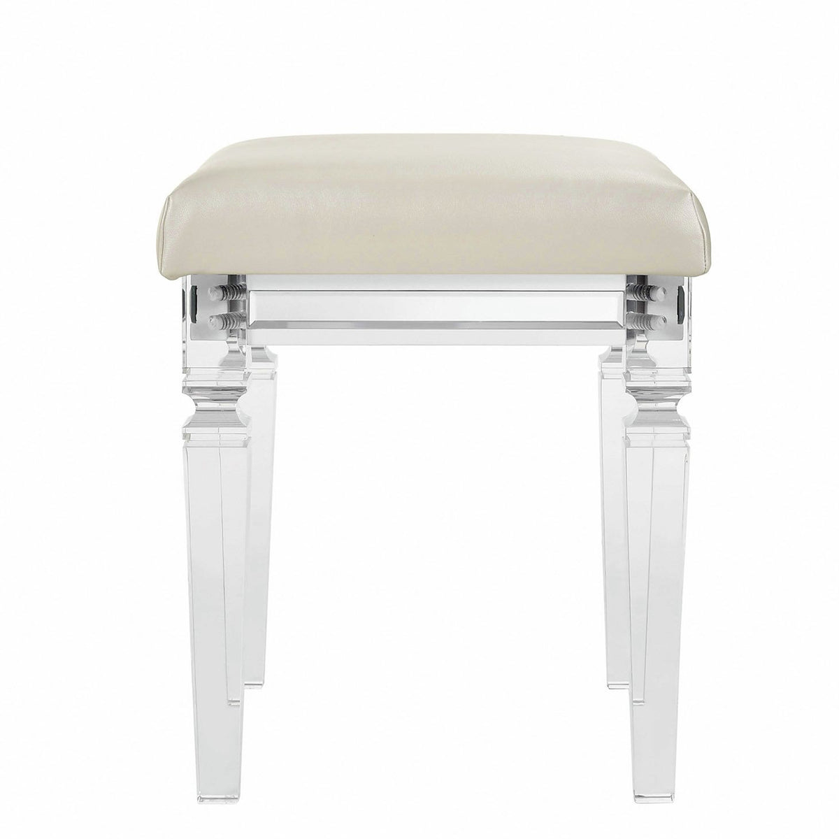 Twenty Nine Dressing Stool W/Acrylic Leg White