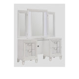 Twenty Nine Dressing Set w/LED & USB Plug in White with Stool