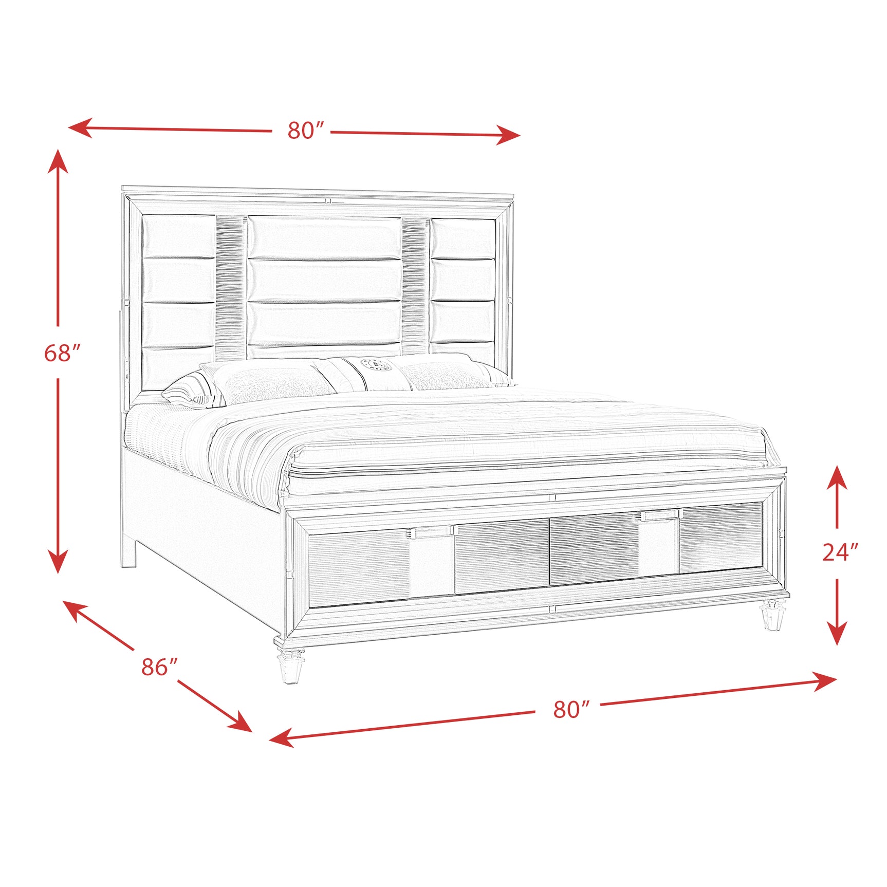 Twenty Nine 2-Drawer King Storage Bed - Tampa Furniture Outlet