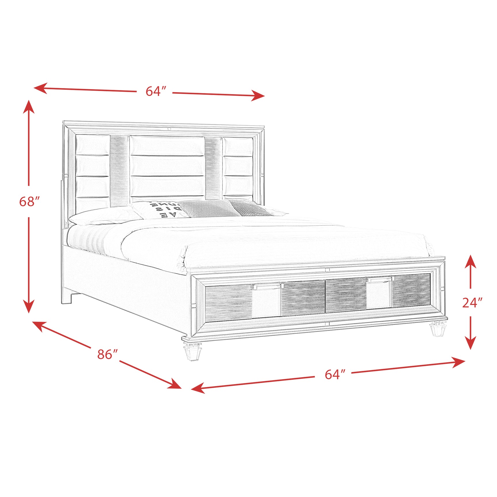 Twenty Nine 2-Drawer Queen Storage Bed - Tampa Furniture Outlet