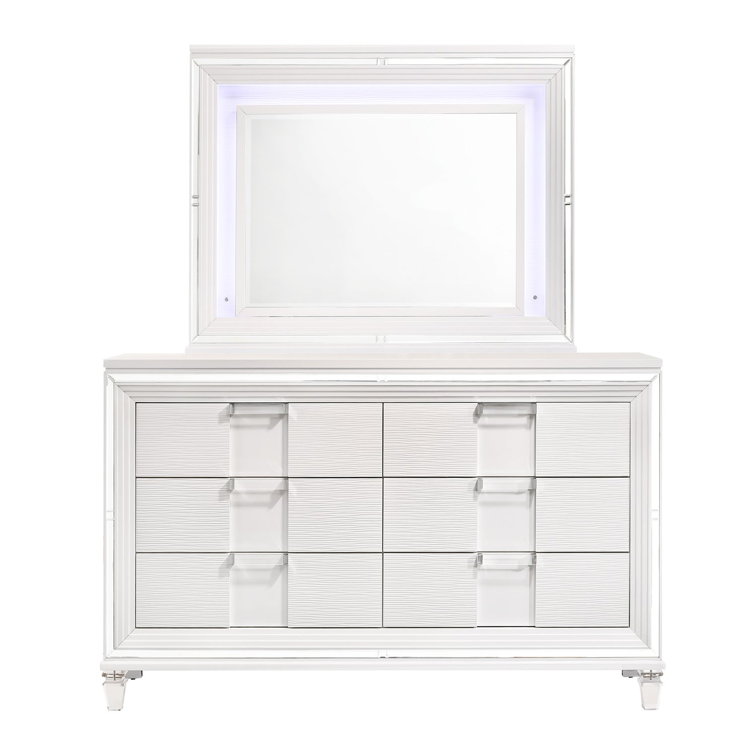 Twenty Nine Dresser & Mirror Set White - Tampa Furniture Outlet