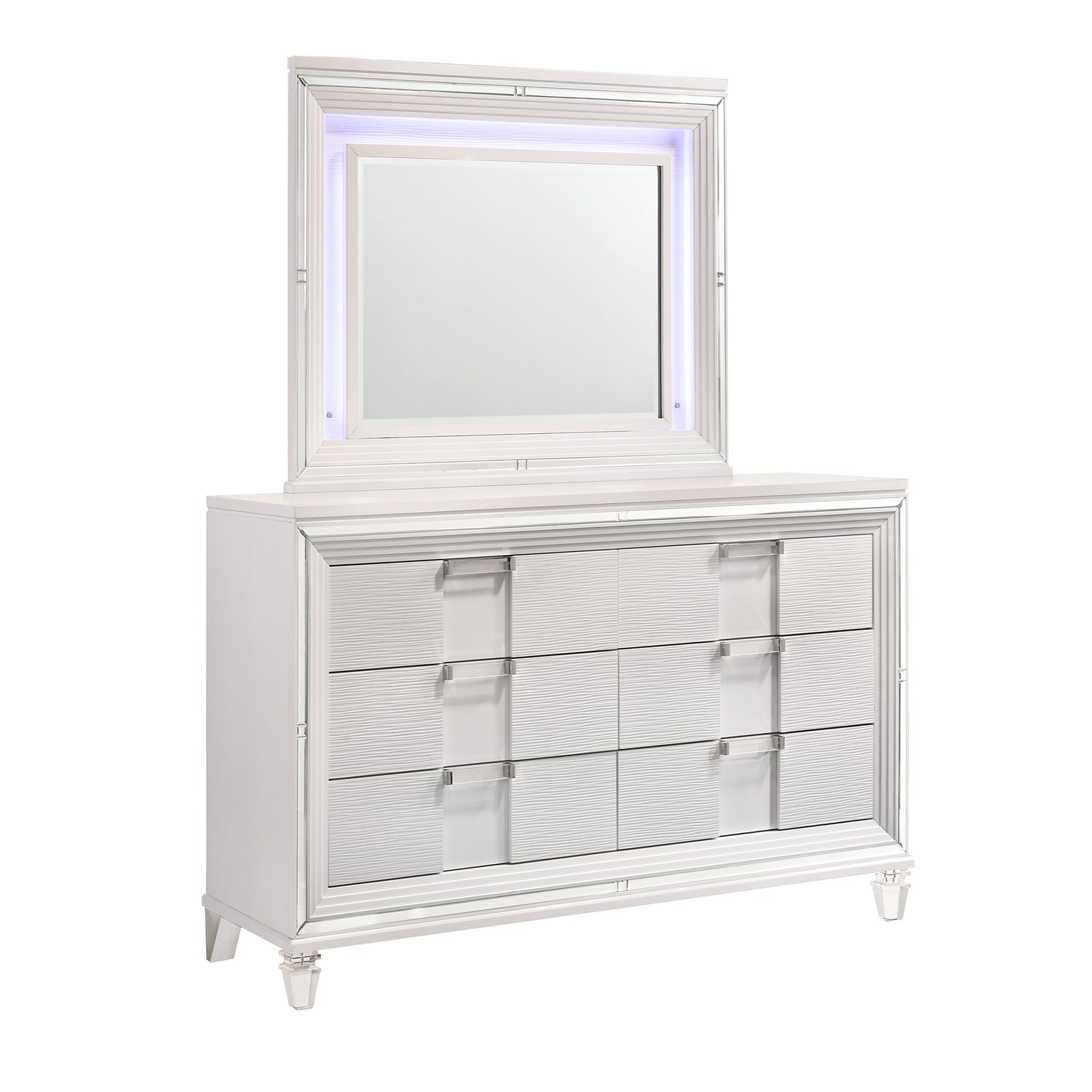 Twenty Nine Dresser & Mirror Set White - Tampa Furniture Outlet