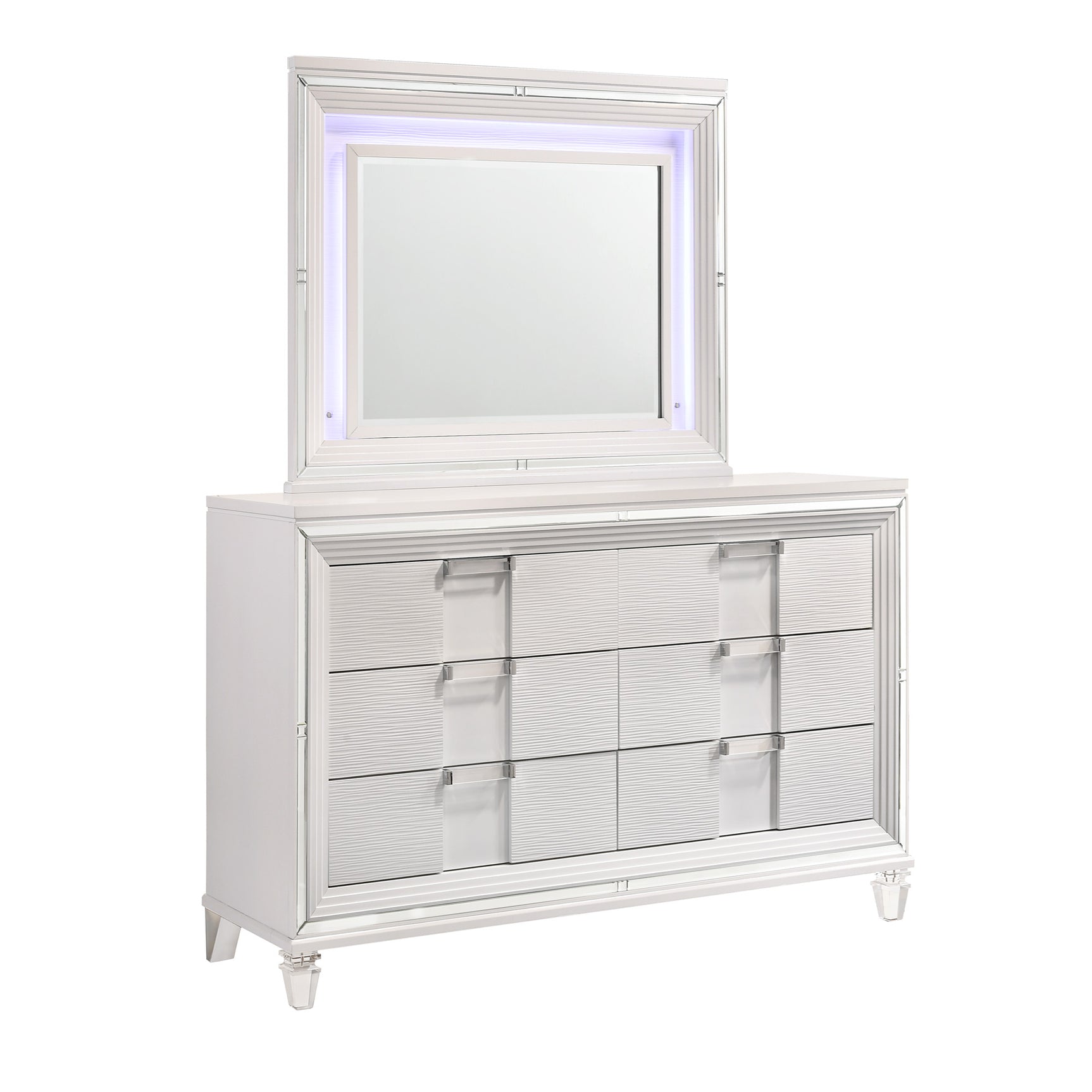 Twenty Nine Dresser & Mirror Set White - Tampa Furniture Outlet