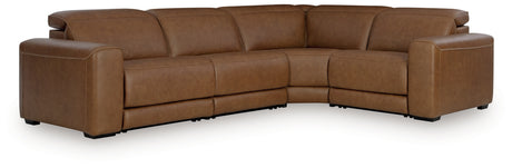 Tampa Furniture Outlet - Ashley Furniture - Magic Man Sectional - 4-Piece Power Reclining Sectional / Caramel - PCU10700S11