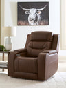 Tampa Furniture Outlet - Ashley Furniture - Knightington Living Room - Power Recliner w/Audio Seating / Brown - PCU1160213A
