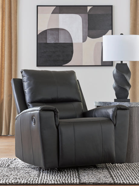 Tampa Furniture Outlet - Ashley Furniture - Glossmore Living Room - Rocker Recliner / Black - PCU1170025