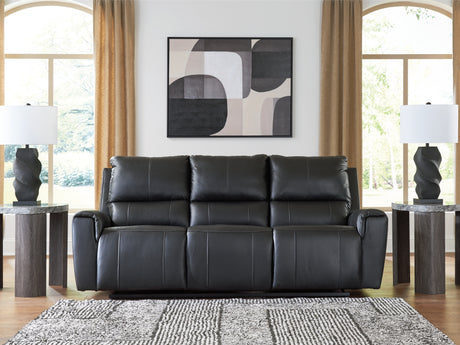 Tampa Furniture Outlet - Ashley Furniture - Glossmore Living Room - Reclining Sofa / Black - PCU1170088