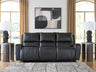 Tampa Furniture Outlet - Ashley Furniture - Glossmore Living Room - Reclining Sofa / Black - PCU1170088