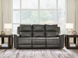 Tampa Furniture Outlet - Ashley Furniture - Bleckley Living Room - PWR REC Sofa with ADJ Headrest - PCU1200015