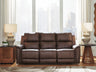 Tampa Furniture Outlet - Ashley Furniture - Bleckley Living Room - PWR REC Sofa with ADJ Headrest / Espresso - PCU1200115