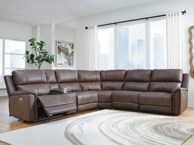 Tampa Furniture Outlet - Ashley Furniture - Bleckley Sectional - 6-Piece Power Reclining Sectional / Espresso - PCU12001S5