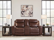 Tampa Furniture Outlet - Ashley Furniture - Next Move Living Room - PWR REC Loveseat/CON/ADJ HDRST / Mahogany - PCU1210218