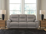 Tampa Furniture Outlet - Ashley Furniture - Real Moments Living Room - PWR REC Sofa w/Audio Seating - PCU1370015A