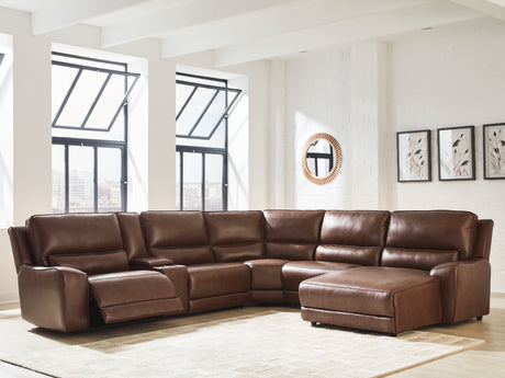 Tampa Furniture Outlet - Ashley Furniture - DeepWakes Sectional - 6-Piece Power Reclining Sectional with Chaise / Canyon - PCU62607S6