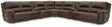 Tampa Furniture Outlet - Ashley Furniture - Dunleith 9-piece Power Reclining Sectional - 9-piece Power Reclining Sectional / Chocolate - U71604S10