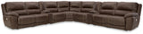 Tampa Furniture Outlet - Ashley Furniture - Dunleith 9-piece Power Reclining Sectional - 9-piece Power Reclining Sectional / Chocolate - U71604S10