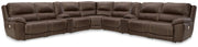 Tampa Furniture Outlet - Ashley Furniture - Dunleith 9-piece Power Reclining Sectional - 9-piece Power Reclining Sectional / Chocolate - U71604S10