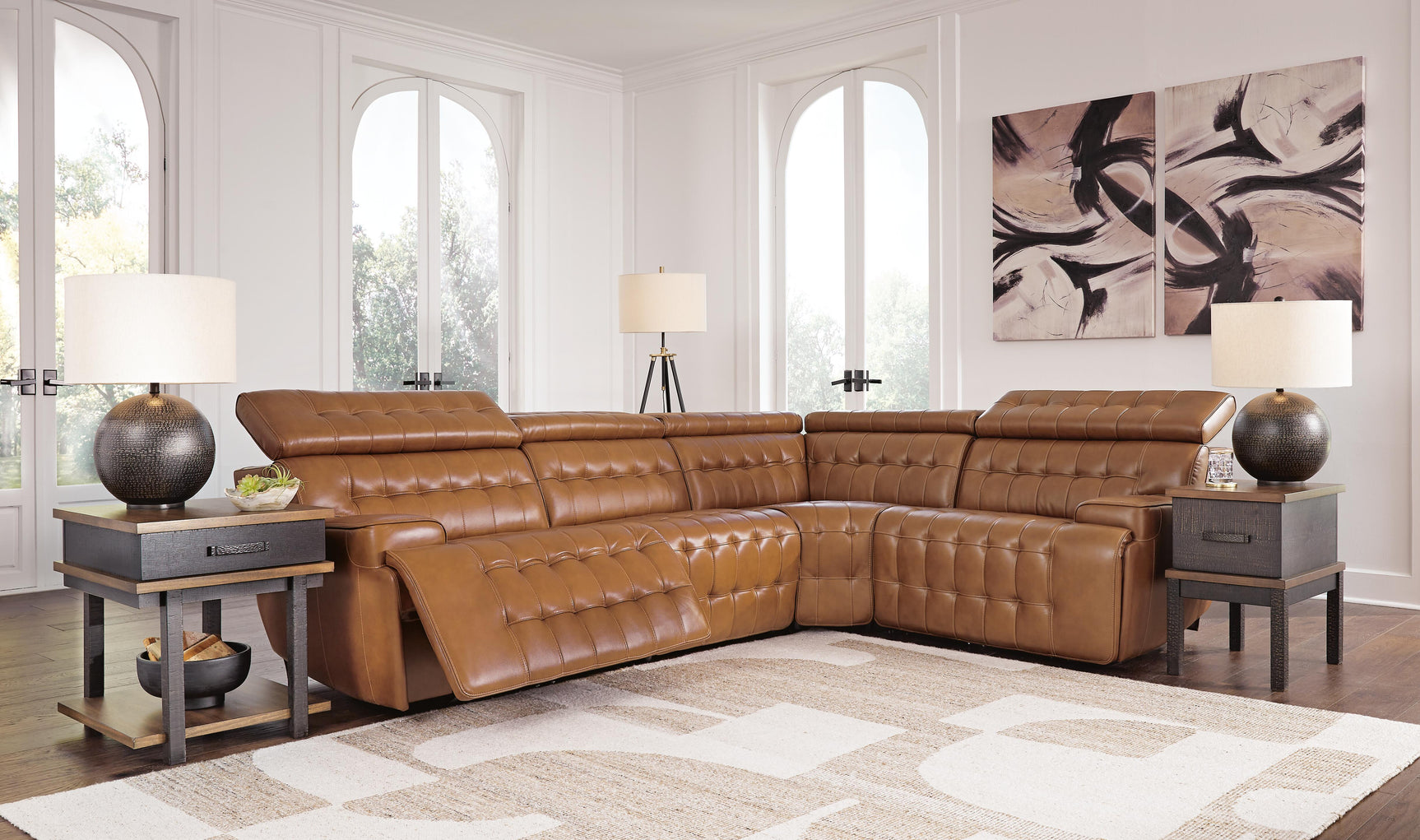 Tampa Furniture Outlet - Ashley Furniture - Temmpton Sectional - 4-Piece Reclining Sectional / Chocolate - U92708S6