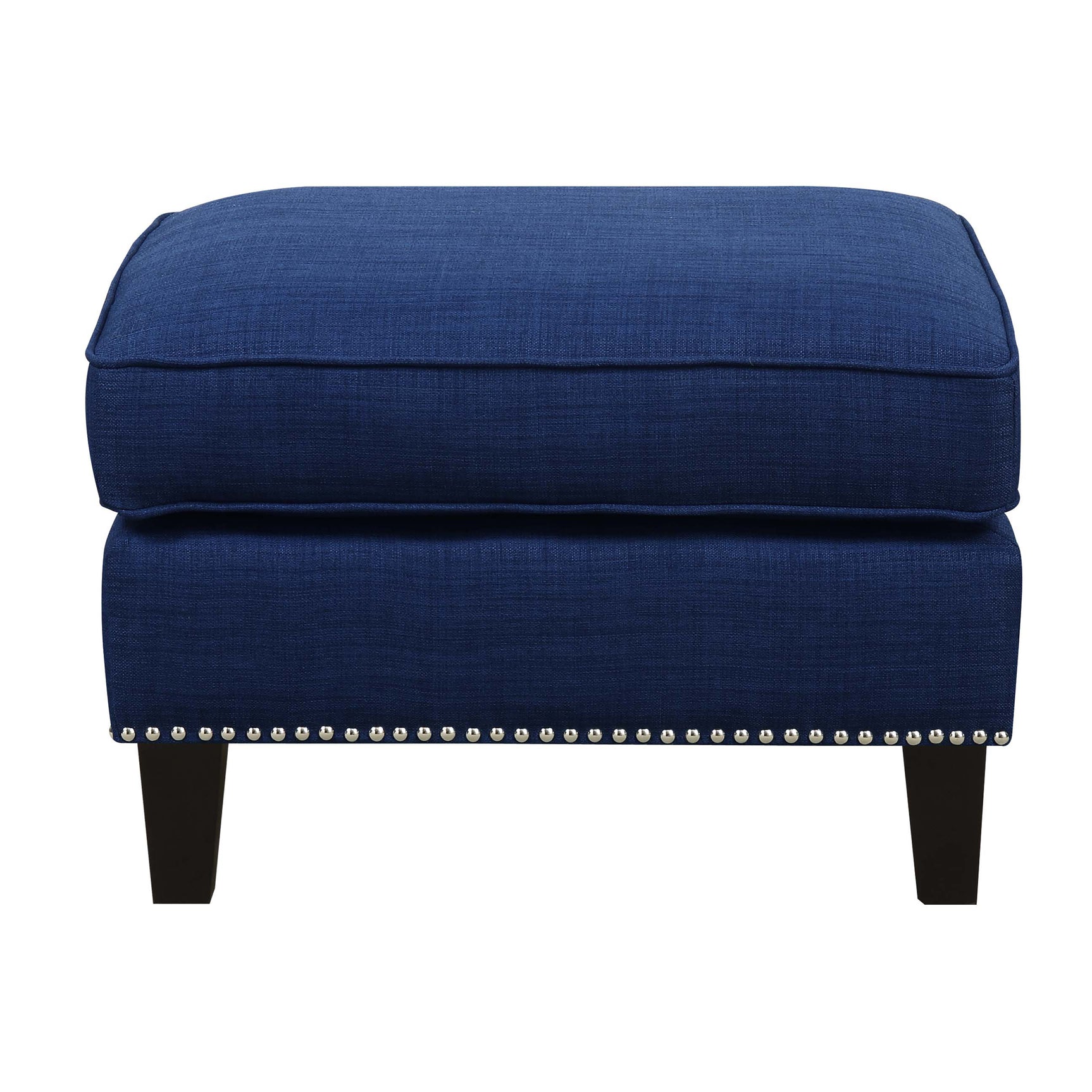 Erica 497 Ottoman W/Chrome Nail Heirloom Blue (ISTA 3) - Tampa Furniture Outlet