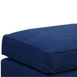 Erica 497 Ottoman W/Chrome Nail Heirloom Blue (ISTA 3) - Tampa Furniture Outlet