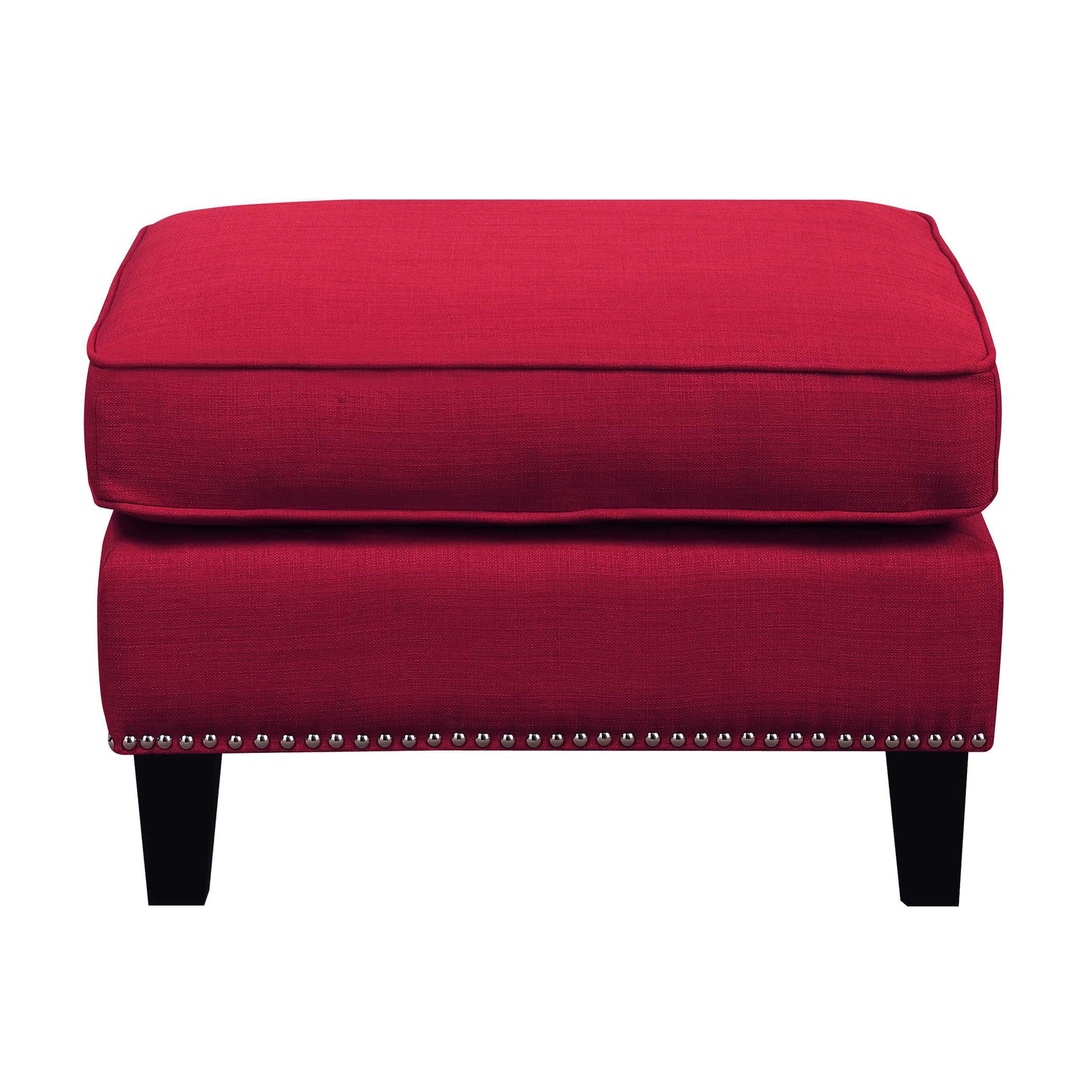 Erica 497 Ottoman W/Chrome Nail Heirloom Berry (ISTA 3) - Tampa Furniture Outlet