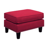 Erica 497 Ottoman W/Chrome Nail Heirloom Berry (ISTA 3) - Tampa Furniture Outlet