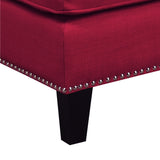 Erica 497 Ottoman W/Chrome Nail Heirloom Berry (ISTA 3) - Tampa Furniture Outlet
