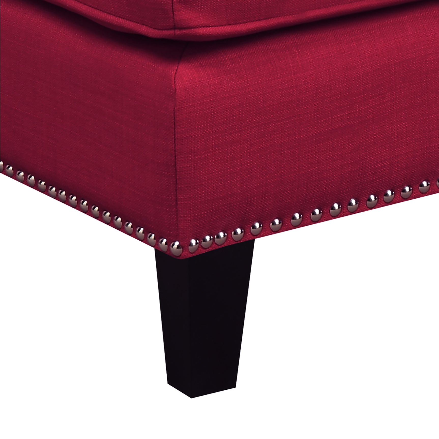 Erica 497 Ottoman W/Chrome Nail Heirloom Berry (ISTA 3) - Tampa Furniture Outlet