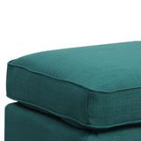 Erica 497 Ottoman W/Chrome Nail Heirloome Teal (ISTA 3) - Tampa Furniture Outlet