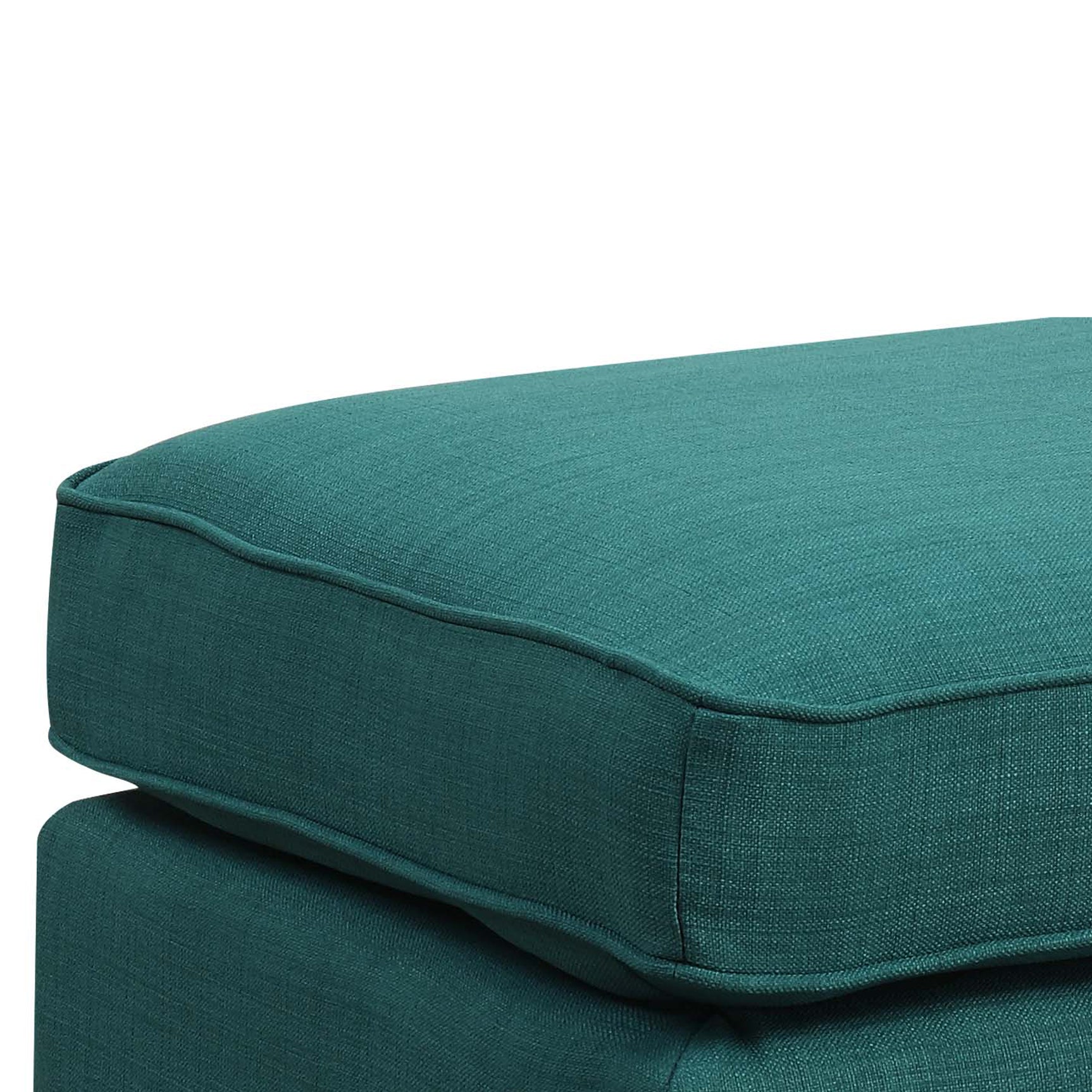 Erica 497 Ottoman W/Chrome Nail Heirloome Teal (ISTA 3) - Tampa Furniture Outlet