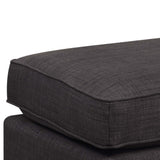 Erica 497 Ottoman W/Chrome Nail Heirloom Charcoal (ISTA 3) - Tampa Furniture Outlet