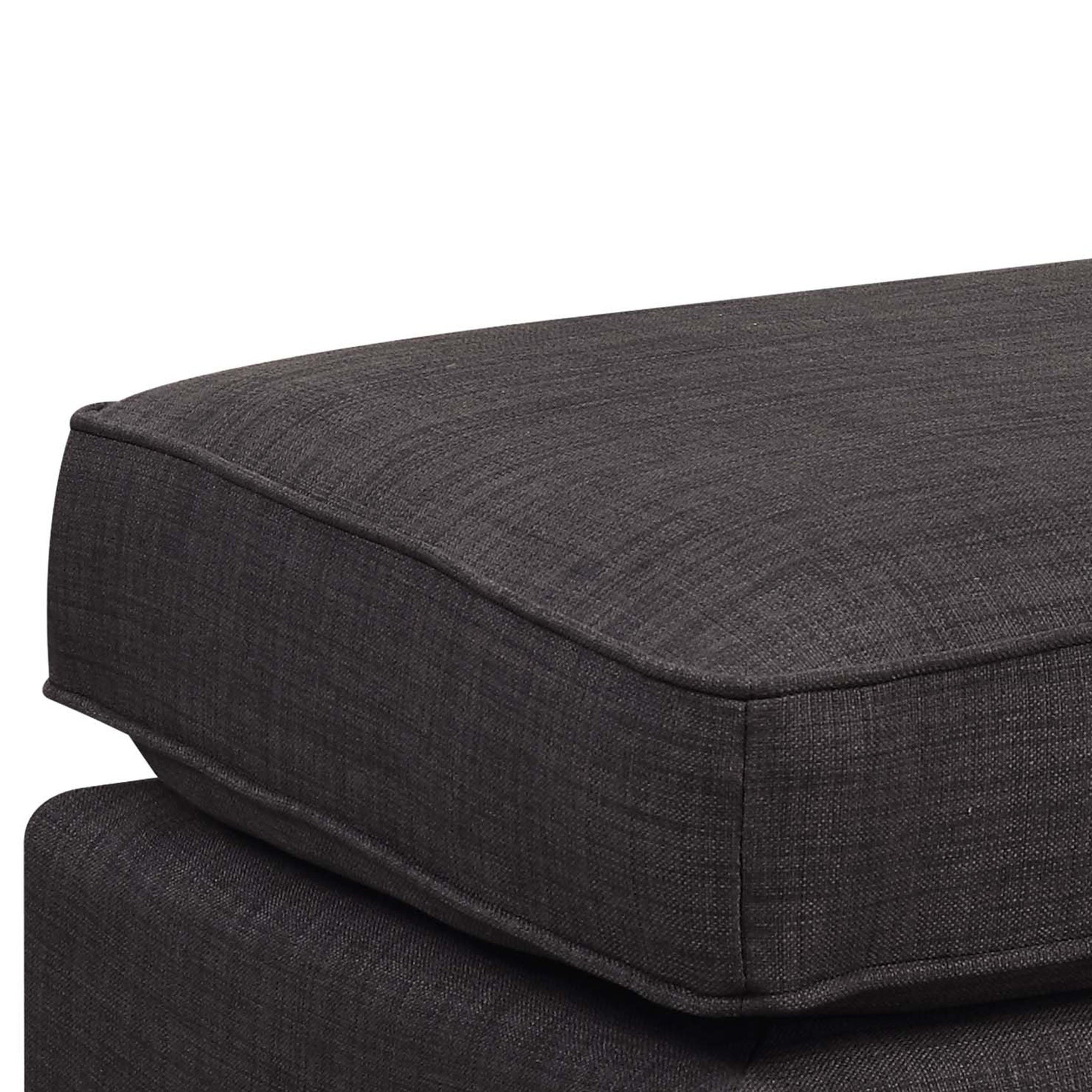 Erica 497 Ottoman W/Chrome Nail Heirloom Charcoal (ISTA 3) - Tampa Furniture Outlet