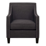 Erica 497 Chair W/Chrome Nails Heirloom Charcoal (ISTA 3) - Tampa Furniture Outlet