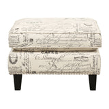 Erica 497 Ottoman W/Chrome Nail French Script (ISTA 3) - Tampa Furniture Outlet