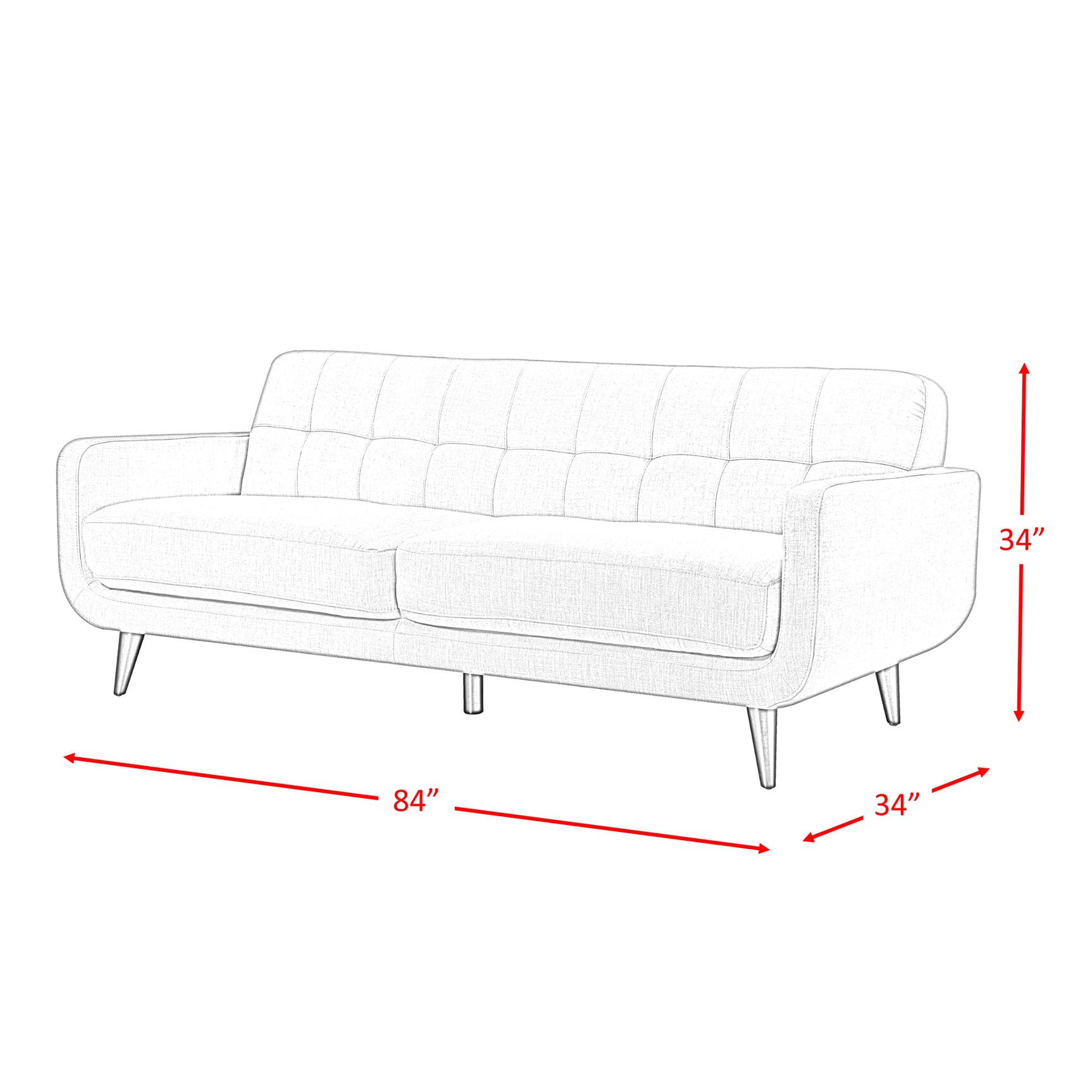Hadley 4480 KD Sofa Heirloom Charcoal w/No Pillows