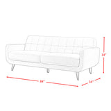 Hadley 4480 KD Sofa Heirloom Charcoal w/No Pillows - Tampa Furniture Outlet