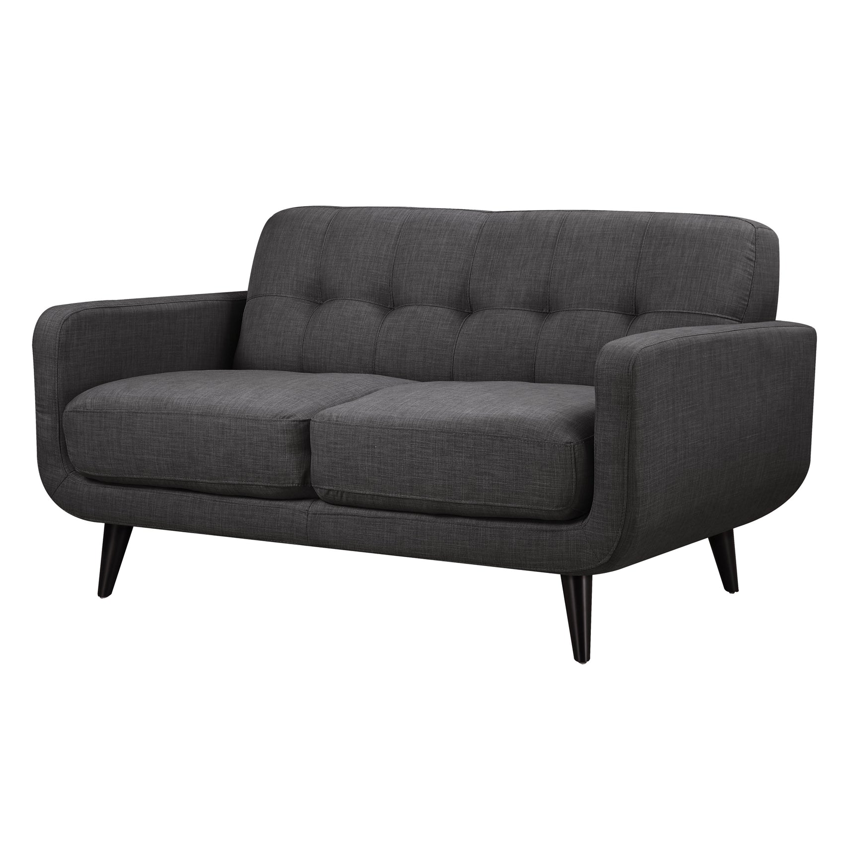 Hadley 4480 KD Love Seat Heirloom Charcoal w/No Pillows - Tampa Furniture Outlet